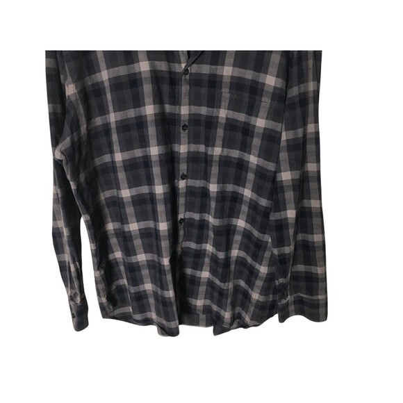 Billy Reid Shirt Men's Size XXL Gray Plaid Button Up Standard Fit 100% Cotton - Picture 4 of 7